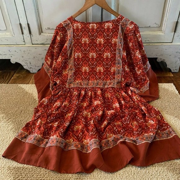 New Boho Vintage Floral Summer Festival Dress - Picture 7 of 8